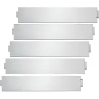 Fiqops Bordure de pelouse Galvanisé Epaisseur = 0,7mm Bordure de plate-bande Plantes Repousse limaces 100x18cm 35m