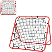 TolleTour Football Rebounder Filet Sports Paroi de rebond Kickback Accessoires d'entraînement de football avec 5 niveaux réglables Paroi de rebond Filet pliable