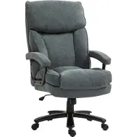 Fortuna Lai Grande chaise de bureau haute, capacité de charge de 200 kg, construction robuste, revêtement doux, gris