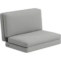 Fortuna Lai Canapé-lit 3 en 1 pliable aspect velours, canapé-lit rembourré pouvant supporter jusqu'à 240 kg pour chambre à coucher, salon, gris clair