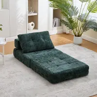 LVHOM Canapé-lit pliant multifonction, Lit d'appoint peu encombrant avec coussin, Canapé rembourré avec mousse haute densité, pour salon bureau, Emerald