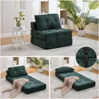 Sweiko Canapé-lit pliable , canapé-lit avec coussin, matelas pliable avec dossier, canapé-lit pliable portable, canapé confortable au sol pour le salon et la chambre à coucher