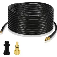 TolleTour Tuyau de nettoyage de tuyaux pour nettoyeur haute pression 180bar- Kit de nettoyage de tuyaux Tuyau avec adaptateur adapté au Kärcher K2-K7 15m