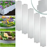 TolleTour Bordure de pelouse Protection végétale Clôture métallique Montage facile Rouleau Pelouse 100x18cm 25m