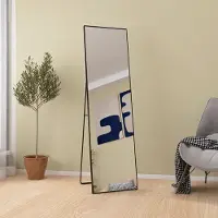 ProximaX Miroir intégral 40 x 150 cm, miroir sur pied et miroir mural 2 en 1, miroir d'habillage, miroir de vestiaire pour la chambre à coucher, le salon et l'entrée, noir