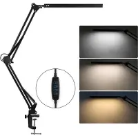 Yakimz 10W LED Lampe de bureau Lampes de table FlexBar Lampe de bureau Éclairage à intensité variable pour travailler,étudier Lampe d'architecte avec bras pivotant