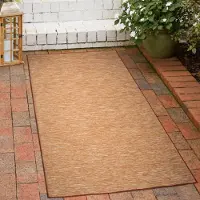 Carpetia Tapis d'intérieur et d'extérieur chiné façon sisal réversible en Terra Taille - 60 x 100 cm