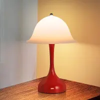 ZMH Lampe de chevet LED Lampe de table Sans fil Batterie Lampe de table Touch Dimmable Lampe de chambre USB Chapeau rouge Lampe d'intérieur pour chambre Table à manger