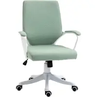 Fortuna Lai Chaise de bureau ergonomique avec fonction bascule, rembourrée, roulettes pivotantes à 360°, polyester, verte, 62 x 69 x 92-100 cm