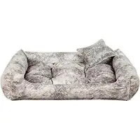 POOM Lit pour chien EKO - Elégant canapé pour chien en , couchage pour chien facile d'entretien et coussin pour chien durable de haute qualité (M - 80x65, marbré)