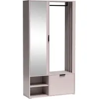 AX Living Portemanteau Entrée Milanoir 100 cm avec miroir Cachemire moderne