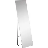 Fortuna Lai Miroir pleine longueur Miroir sur pied 45 x 160 cm Miroir mural Miroir de dressing Miroir pour chambre à coucher et salon Argent