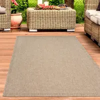 Carpetia Tapis d'extérieur aspect sisal pour jardin, terrasse et balcon Taille - 80 x 150 cm