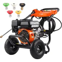 Vevor Nettoyeur haute pression à essence , 3500 PSI 10 l/min, 2,6 GPM nettoyeur haute pression à gaz , pistolet pulvérisateur et tige de rallonge, set de 5 buses,