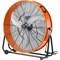 SucceBuy Ventilateur à tambour, ventilateur industriel de magasin à grande vitesse de 30 pouces, ventilateur commercial haute performance à 3 vitesses, 13000 CFM, réglable à 360°, inclinable, cave