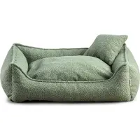 POOM Lit pour chien Bear - Coussin pour chien lavable - Petit coussin inclus - Choix de couleurs et de tailles (XS - 55x45, vert)