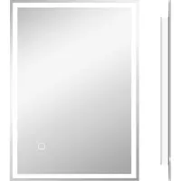 Fortuna Lai Miroir de salle de bain Miroir mural LED. Interrupteur tactile, blanc