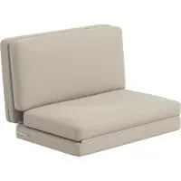 Fortuna Lai Canapé-lit 3 en 1 pliable aspect velours, canapé-lit rembourré pouvant supporter jusqu'à 240 kg pour chambre à coucher, salon, beige