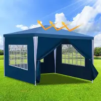Yakimz Pavillon Événements d'entreprise - Facile à monter, tente de réception parfaite pour le jardin Bleu 3x3m