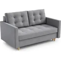 AX Living Spaxton Canapé 2 places petit format 155 cm gris avec fonction couchage
