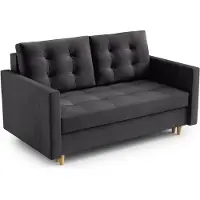 AX Living Spaxton Canapé 2 places Petit 155 Gris foncé Moderne Fonctionnel