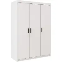 AX Living Storicos 3P Armoire 3 portes blanche 133 cm de largeur, moderne