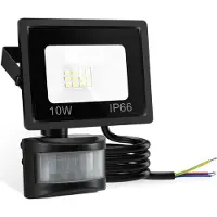 Izrielar Spot LED avec détecteur de mouvement 4X 10W, IP66 étanche, projecteur de jardin, projecteur LED 6000K