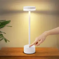 ZMH Lampe de table Sans fil LED Lampe de table Batterie Lampe de chevet Dimmable avec USB-C Rechargeable Batterie Lampe tactile Blanc Lampes de table pour chambre à coucher Salle à manger Bureau