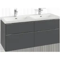 Villeroy & Boch Subway 3.0 armoire sous lavabo, éclairage LED, 4 tiroirs, 1272x576x478mm, C568L1AF