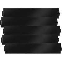 Jayseuw Bordure de pelouse en métal Bordure de parterre Bordure de tonte Palisade Bordure de parterre noir 100x15cm 35m