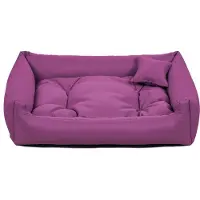 POOM Lit pour chien NEO - Lit confortable pour chien en tissu résistant, coussin pour chien durable de haute qualité (S - 70x55, violet)