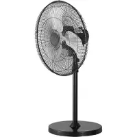 SucceBuy Ventilateur sur pied 570mm à 3 vitesses, hauteur réglable 110,5-138cm