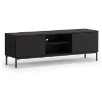 AX Living Buffet TV Queba QT05 - Largeur 150 cm, Moderne en noir