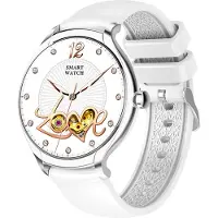Vislone KT67 Smartwatch 1,39 pouces, IP67 étanche | BT5.2 | surveillance du sommeil | lecture de la musique | mode sport, argent, bracelet en silicone