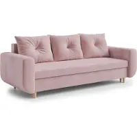 AX Living Canapé-lit Cheriton Modern 222 cm Rose avec fonction couchage