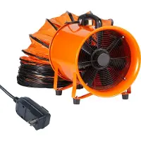 SucceBuy 406.4m Ventilateur portable, 900W ventilateur d'extraction, 5m de tuyau, 5175CFM, industrie, extraction de poussière, fumée