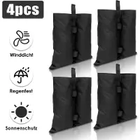 Yakimz 4X Pavillon Sacs de sable Outdoor Pied Poids Set noir Pour tente Pavillon pliable Support Fête robuste Waterproof