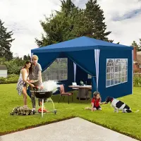 Yakimz Pavillon étanche - Pavillon de terrasse avec boulonnage, tente de jardin parfaite pour les fêtes Bleu 3x3m