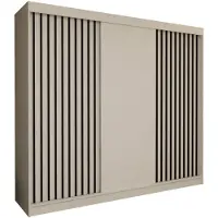AX Living Armoire portes coulissantes Cabinio blanc/noir 240 cm