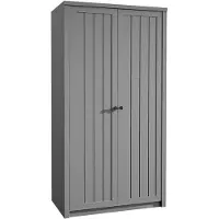 AX Living Armoire Palmano S2P - largeur 90 cm, gris élégant