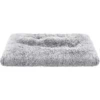 In And OutdoorMatch Coussin pour chien XL Nona - Gris clair - Panier pour chien 80x50cm - Souple - Coussin orthopédique pour chien