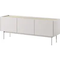3Xeliving Armoire TV : corps et façade : cachemire, chêne linea TOP, 144 x 55 x 37 cm