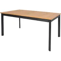 In And OutdoorMatch Table à rallonges - 152/210x89x75,5 cm - Aluminium - Plateau en teck