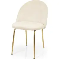 Zesso Milton & Oldbrook Chaise de salle à manger en velours Luxor Beige