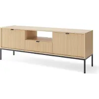 3Xeliving Meuble TV, chêne Vicenza, 154 x 56 x 39 cm