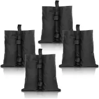 Yakimz 4X Pavillon Sacs de sable Pied Poids Set noir Pour tente Pavillon pliable Support Party robuste Waterproof Outdoor-Sandsack