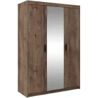 AX Living Storicos 3P Armoire 3 portes avec miroir chene Lefkas