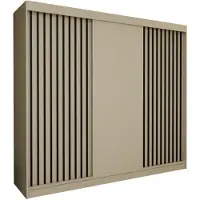 AX Living Armoire portes coulissantes Cabinio beige/noir 240 cm