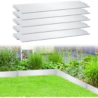 Jayseuw Bordure de pelouse en métal Bordure de parterre Bordure de tonte Palisade Bordure de parterre 100x15cm 45m