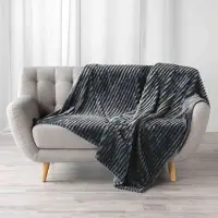 Zesso Velours côtelé Couverture douillette 125 x 150 cm Minerve Gris